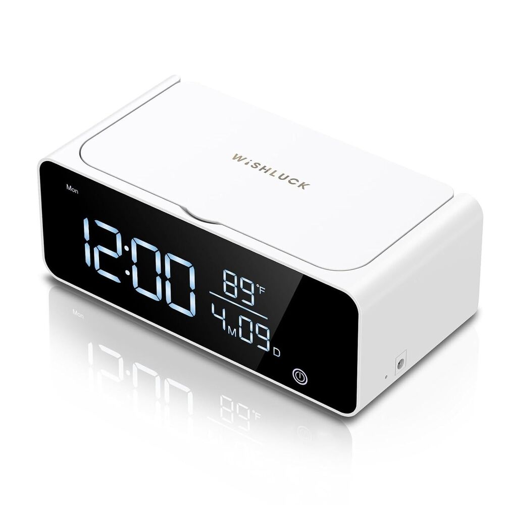 Jewelry Cleaner Machine - Tabletop LED Display Alarm Clock 500ml Cleaning Tank